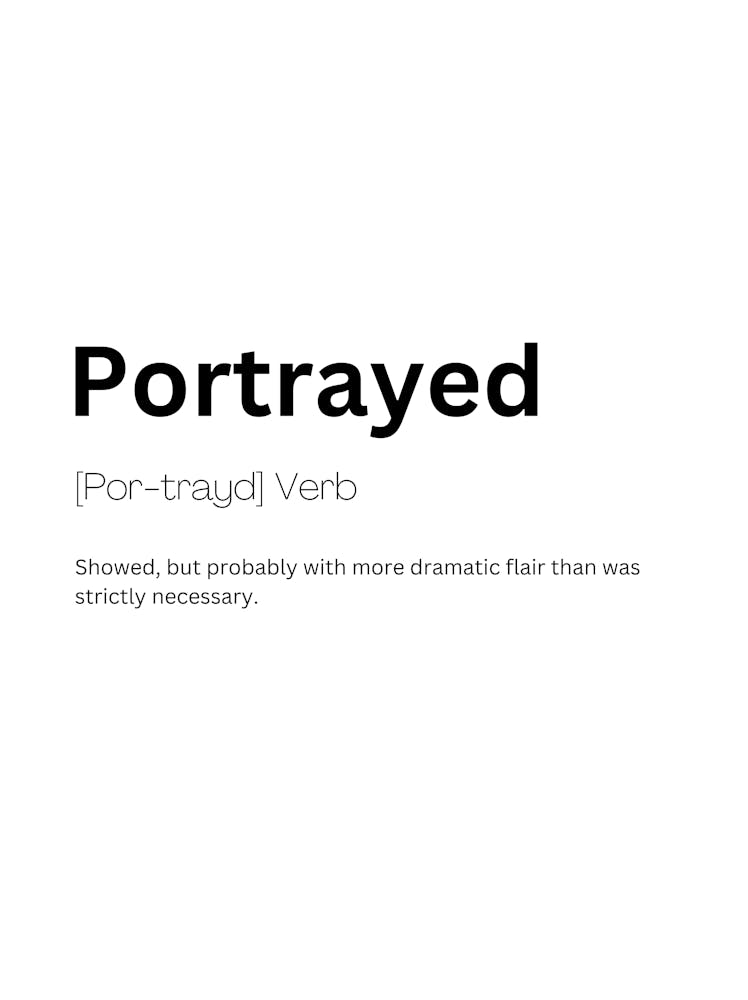 Portrayed Definition Meaning