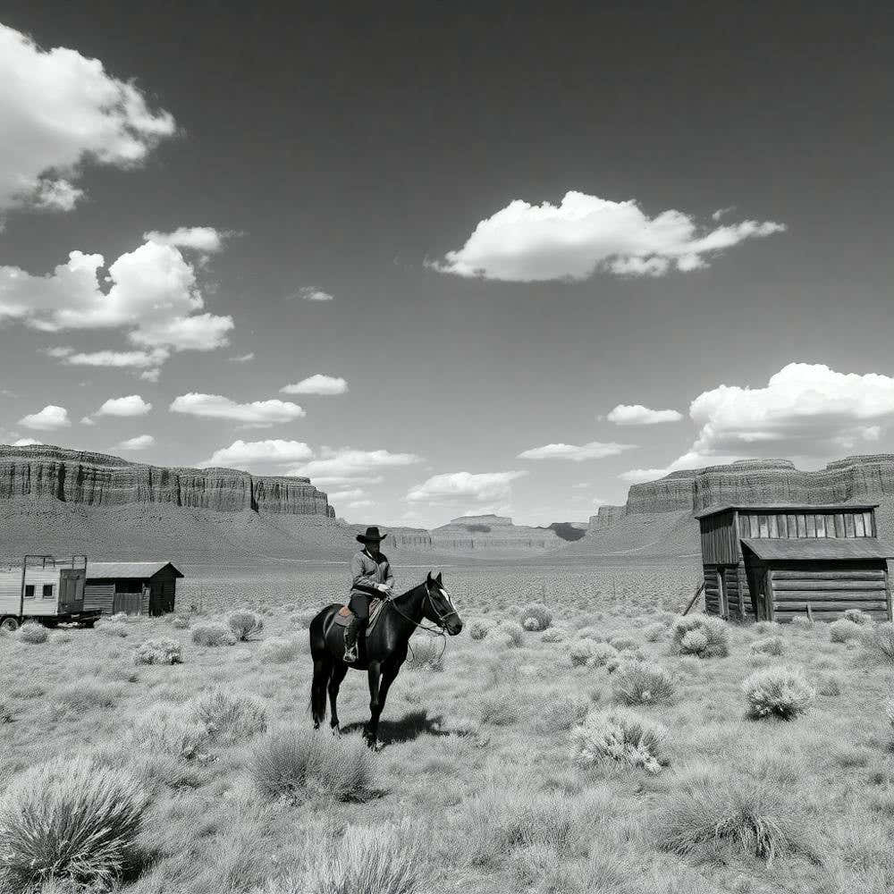 Cowboy In The Desert