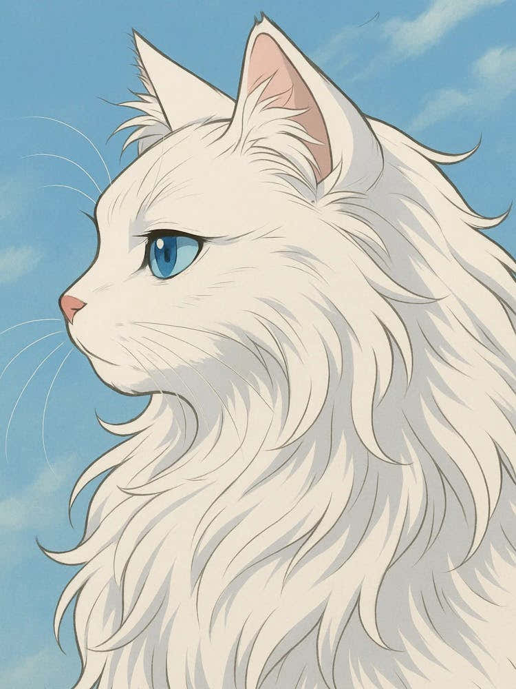 White Cat With Blue Eyes