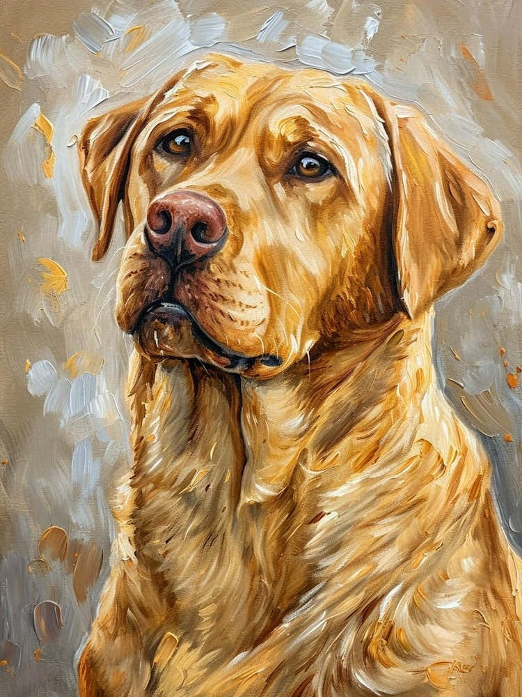 Labrador Retriever Acrylic Painting 9
