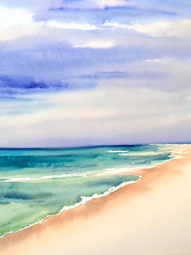 Cervantes Beach, Australia Watercolour