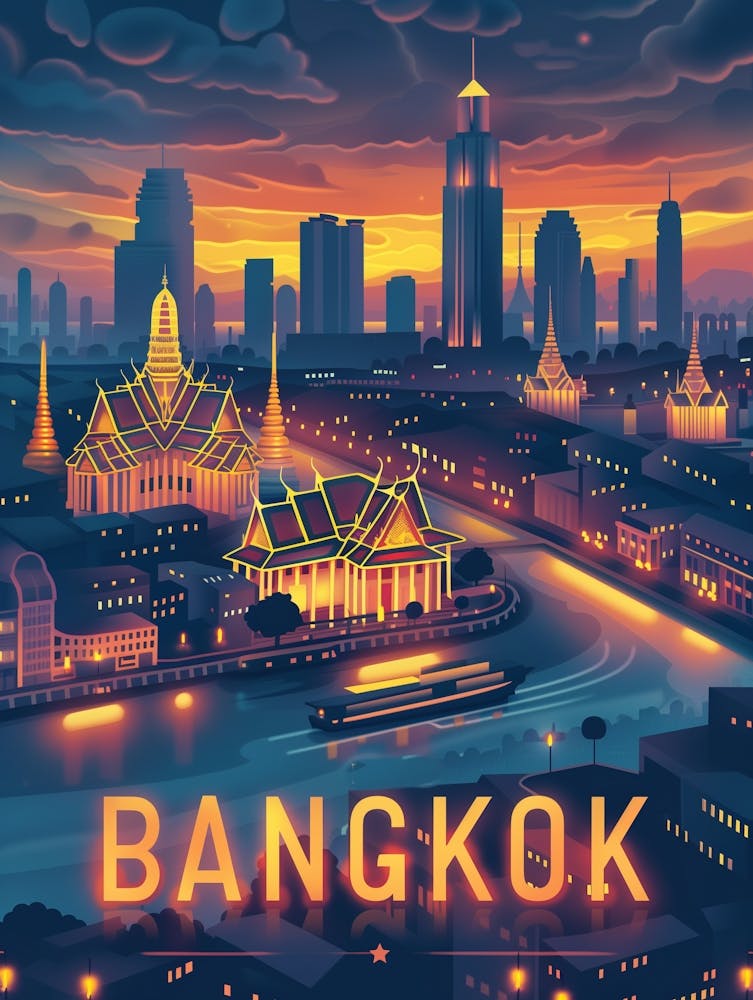 Bangkok City At Night