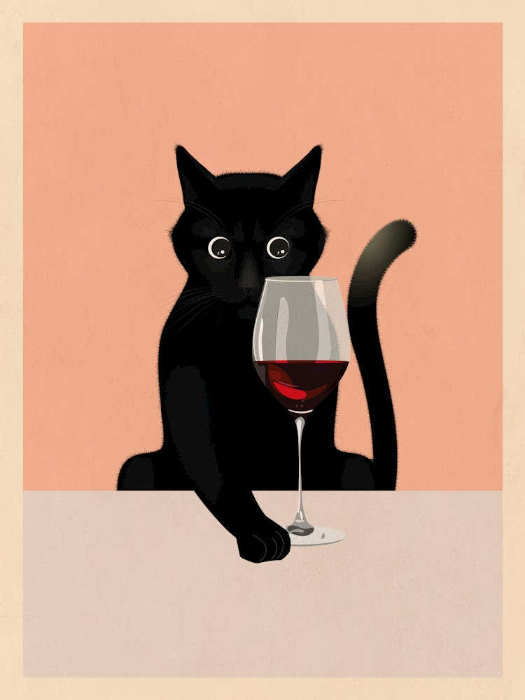 Cat & Wine