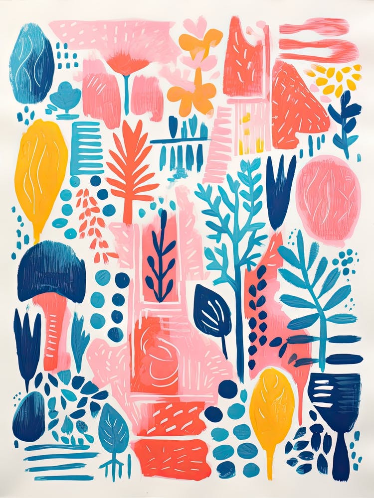 Garfield Park Conservatory Gardens Abstract Riso Style 2