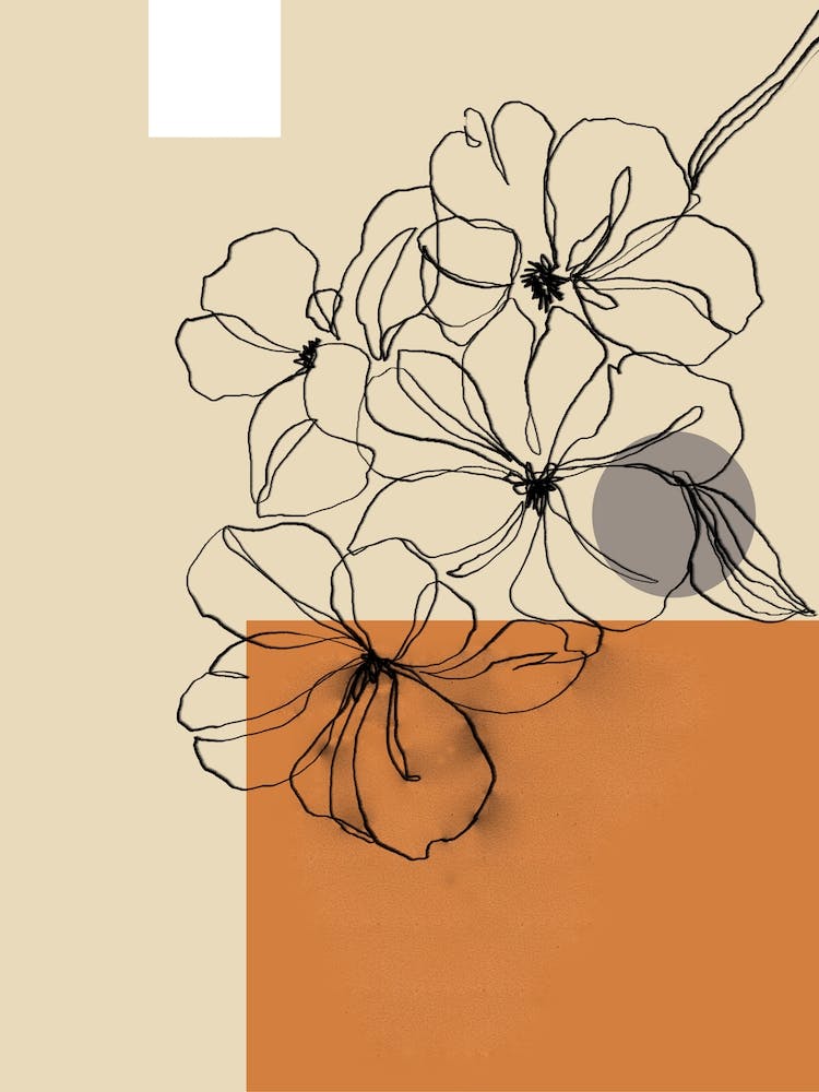 Minimalist Orchid Lines C