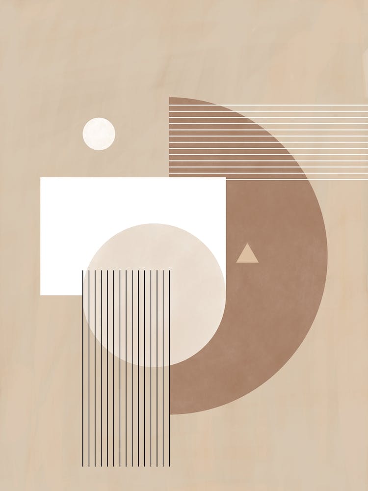 Neutral Semicircles Poster No.2