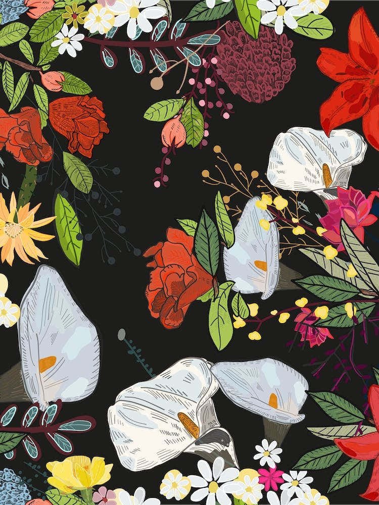 Pomegranate And Lily