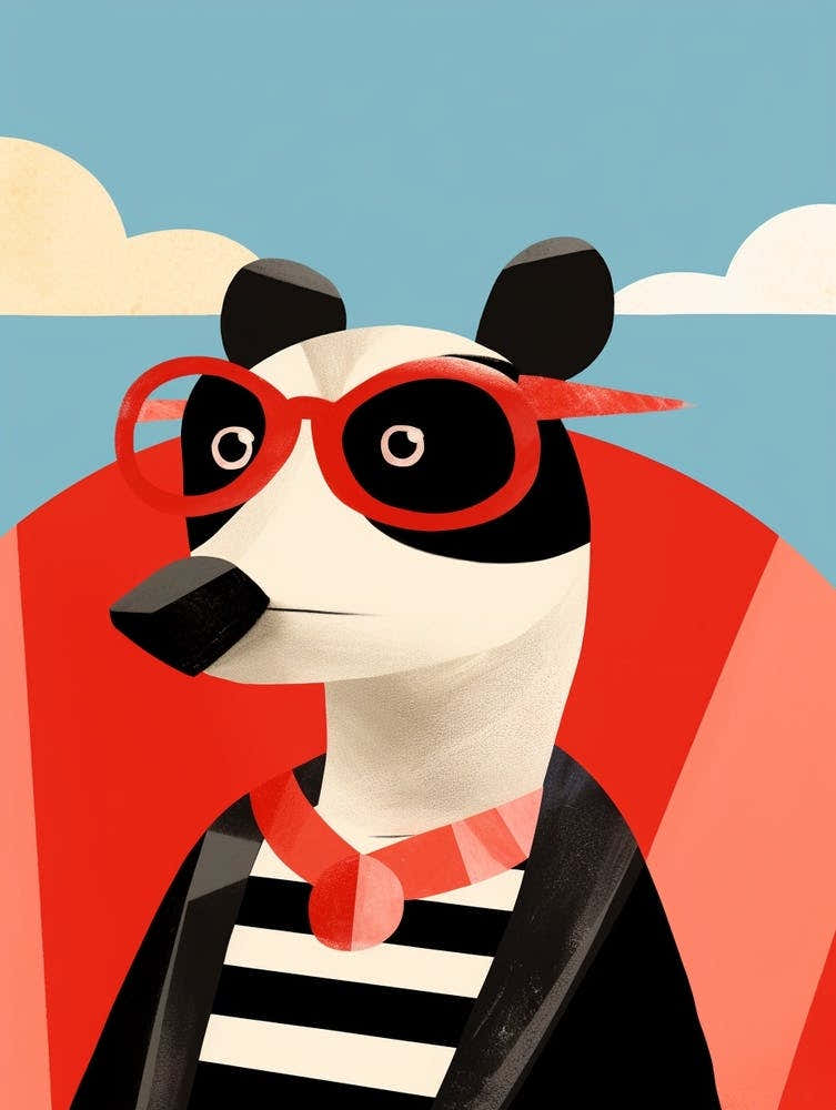 Little Badger 1 Wearing Sunglasses