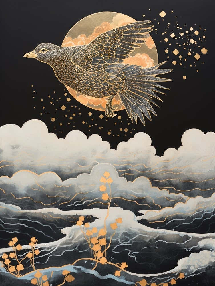 Grouse Gold Detail Painting