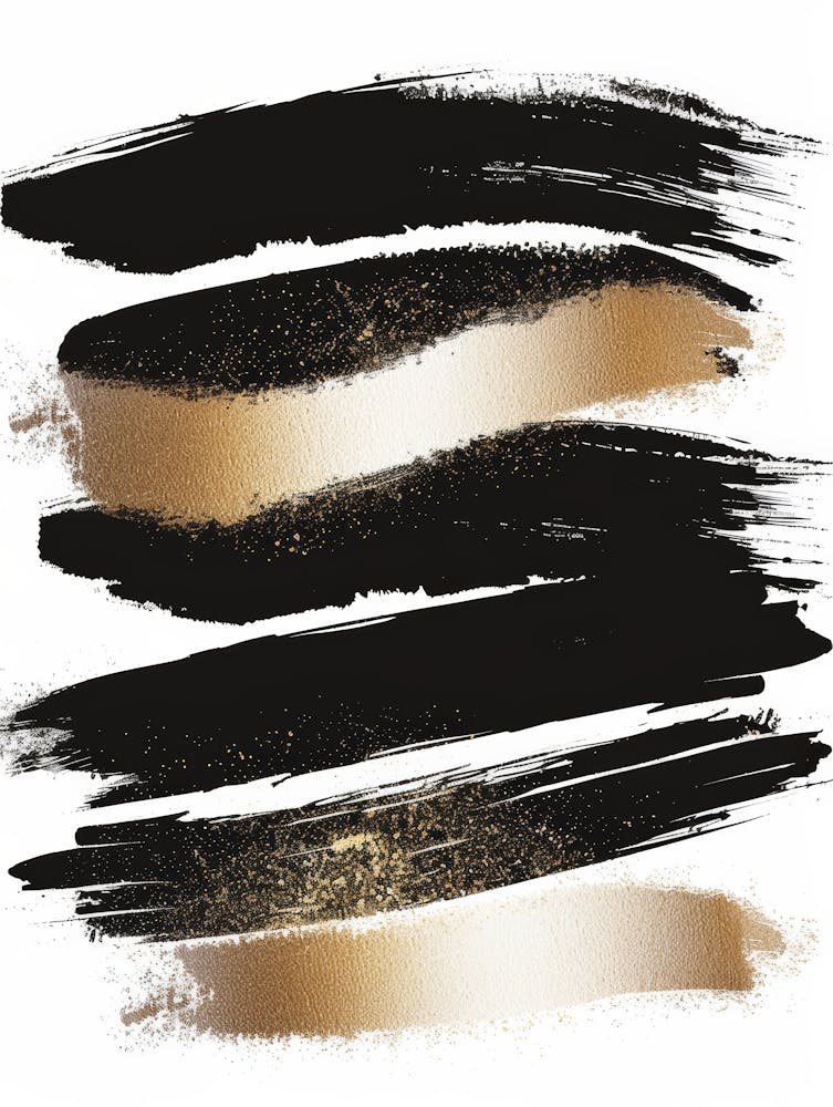 Gold And Black Brushstrokes 1