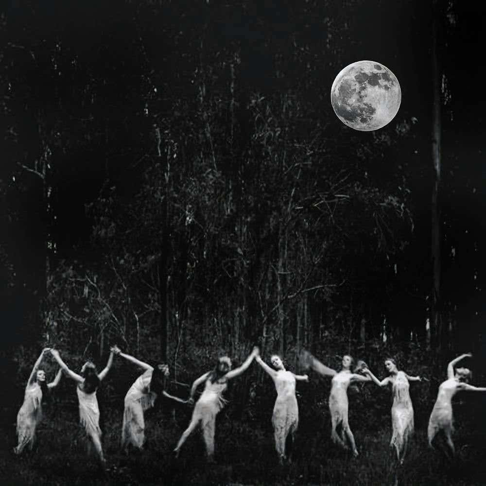 Dancing in the Moonlight - Remastered High Resolution Vintage Witchy of Women Dance to the Moon Goddess in the Forest on a Full Moon - Beautiful Etheral Witchcraft Nymphs Ladies Womens Circle Healing Magic