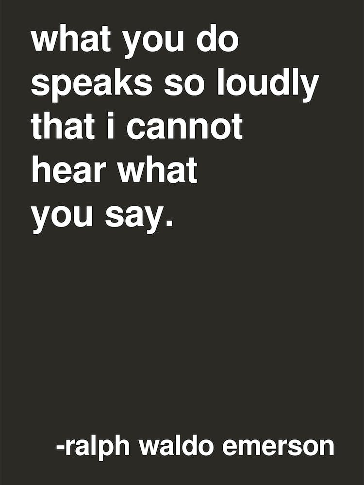 What You Do Emerson Quote In Black