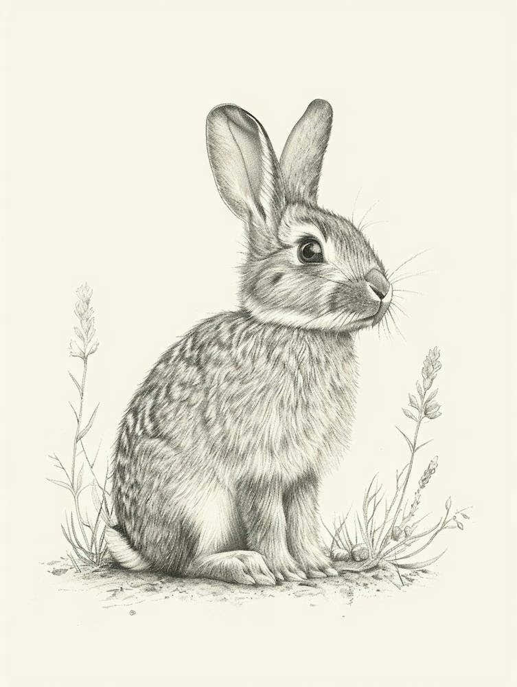 Britannia Petite Rabbit Drawing 3