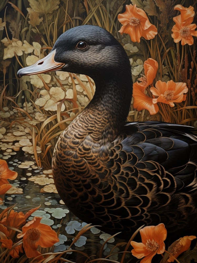 Dark And Moody Botanical Duck 2
