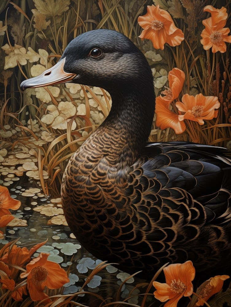 Dark And Moody Botanical Duck 2