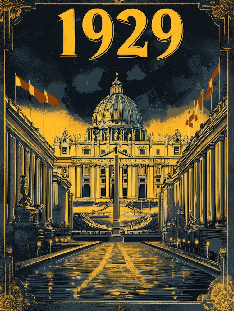 Aihrgdesign A Vintage Historical Poster Celebrating Vatican C E364985c 477b 4284 93e9 89cf244d80e9 1