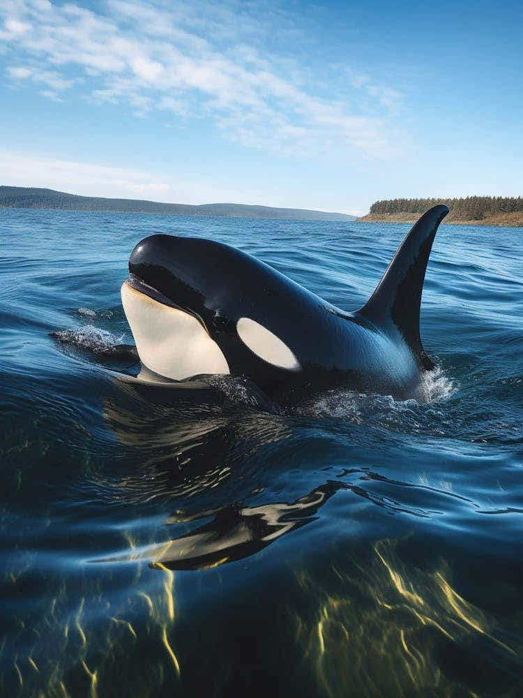 Realistic Photography Of Orca Whale Coming Out Of Ocean 3