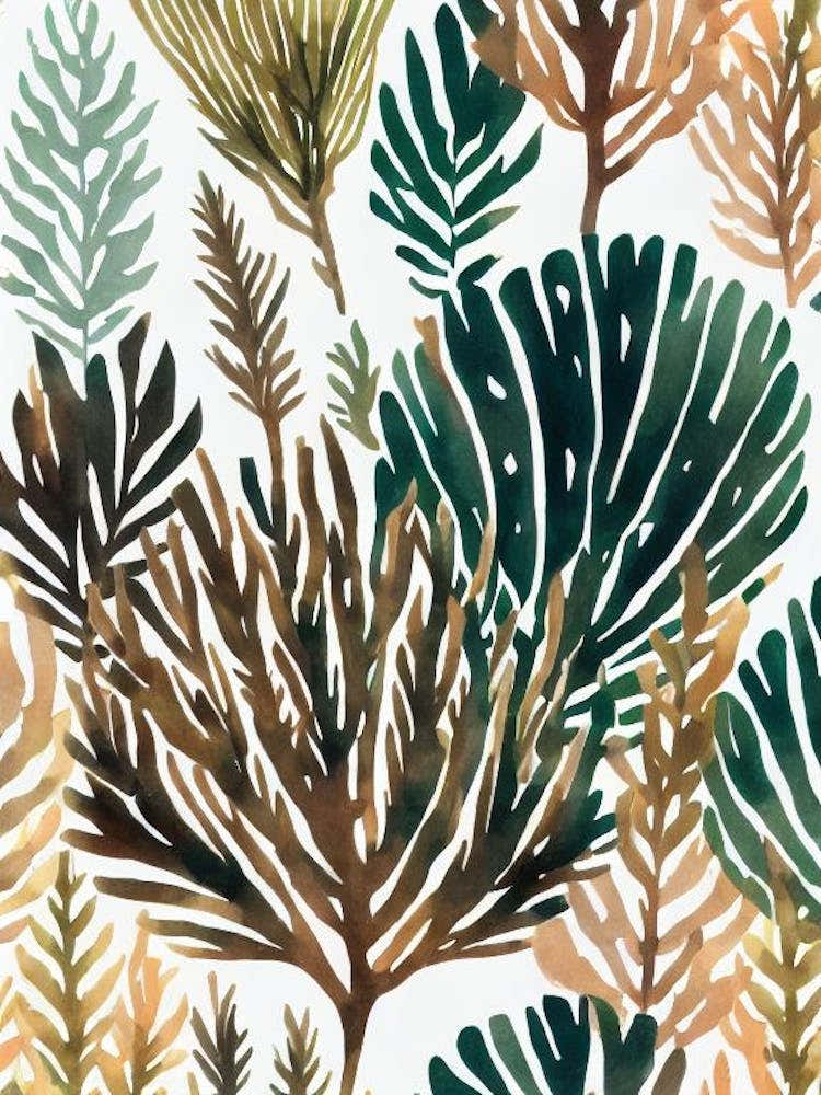 Acropora Horrida Vintage Graphic Watercolour