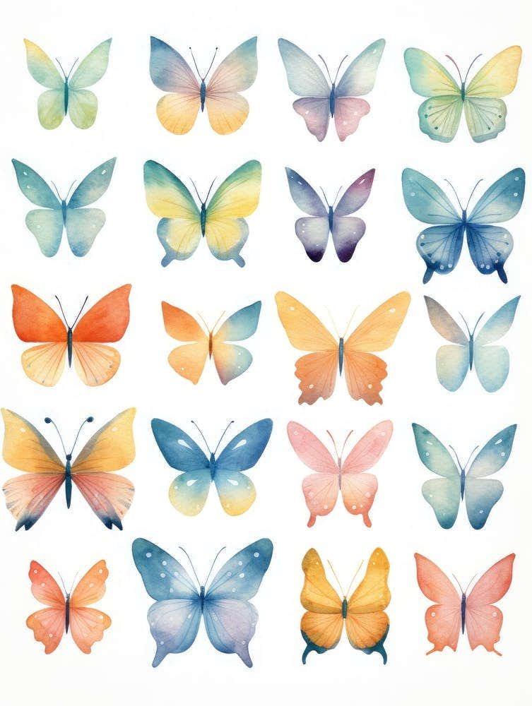 Watercolor Butterflies 14