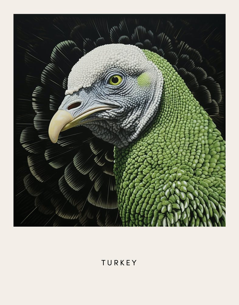 Ohara Koson Inspired Bird Painting Turkey 4 Poster