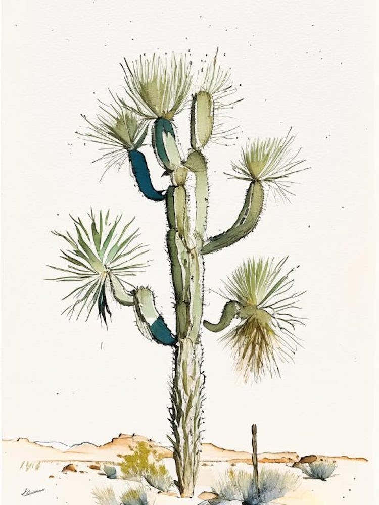 Jaeger S Joshua Tree Minimilist Watercolour  (1)