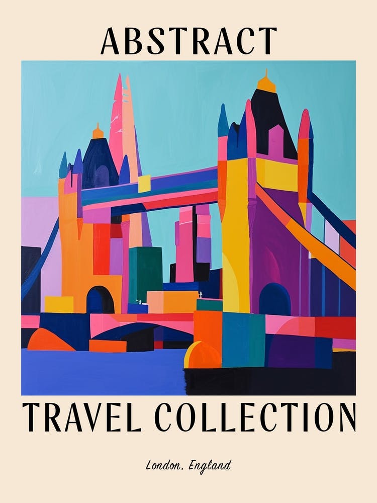 Abstract Travel Collection Poster London England 2