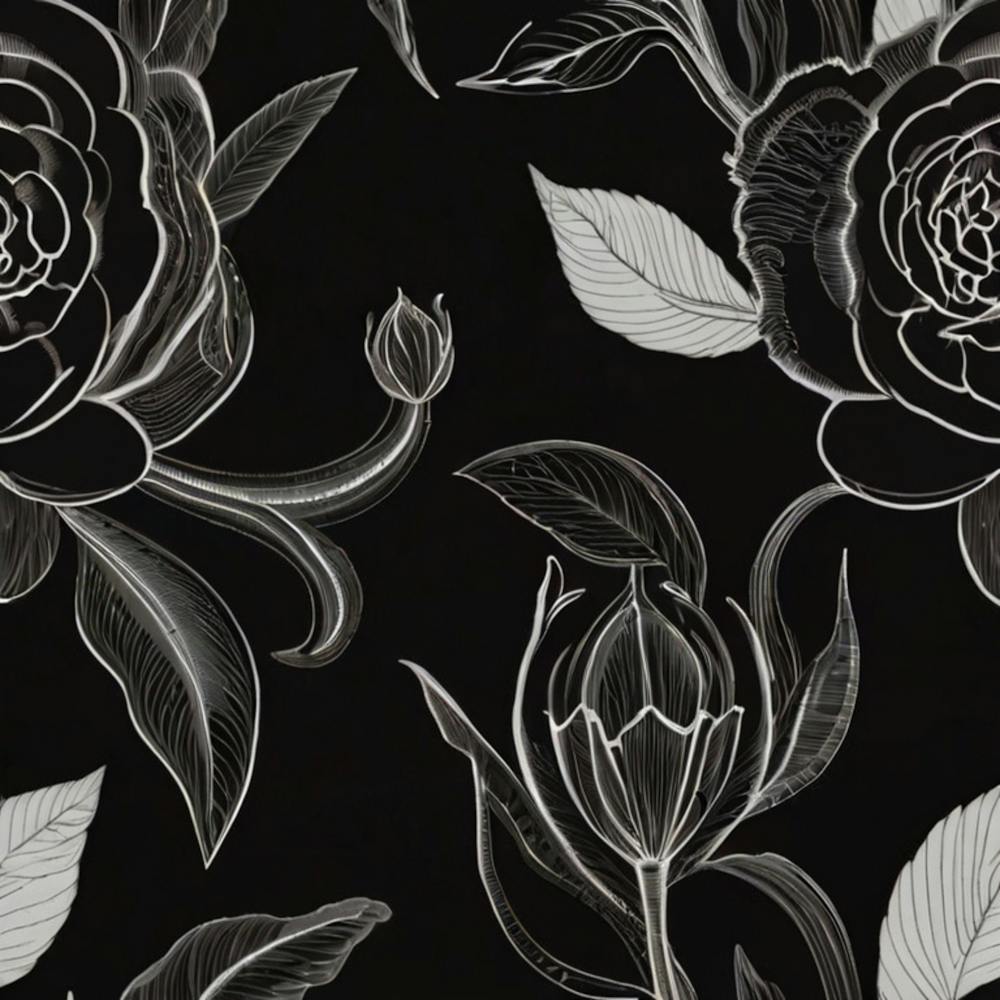 Black And White Roses