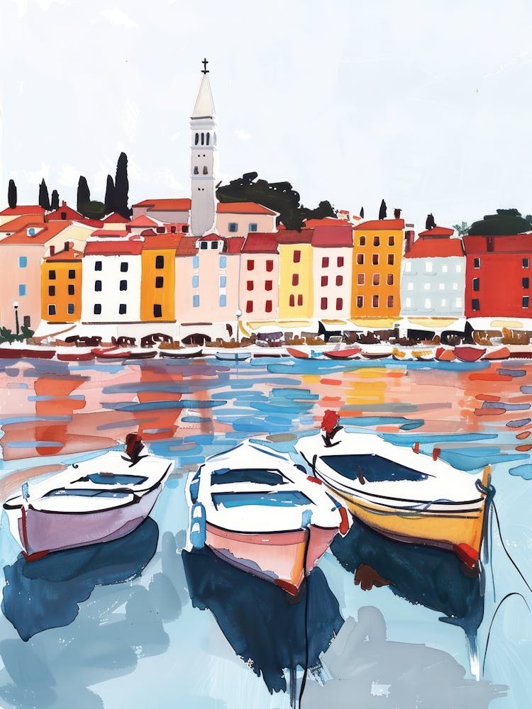 Travel Poster Happy Places Rovinj 3
