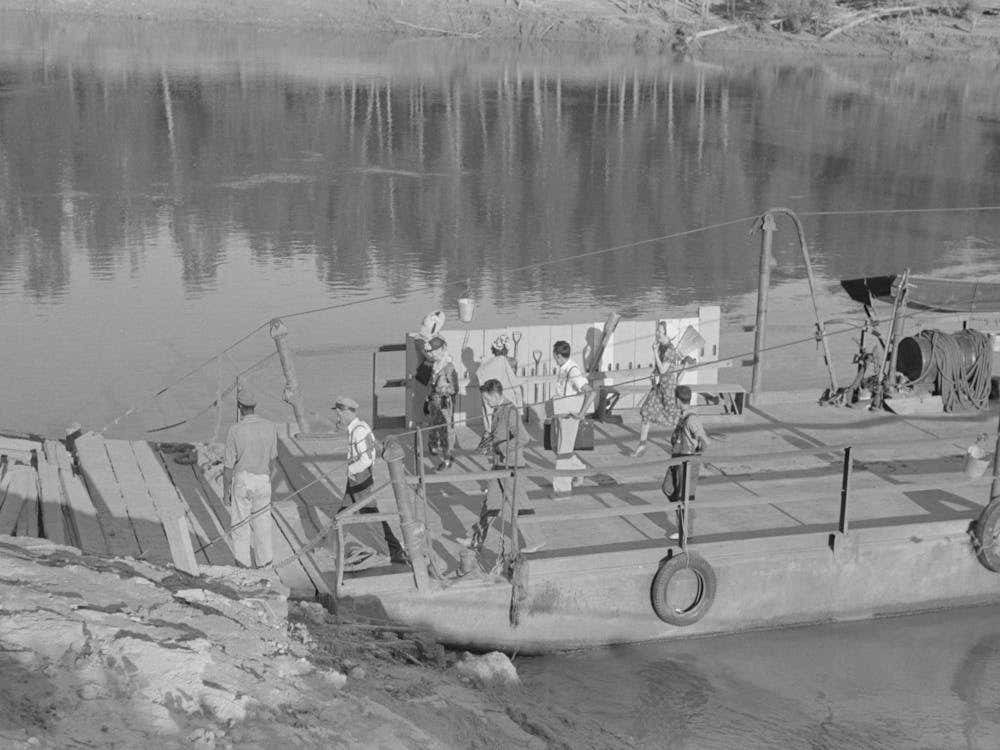 Ferry To Tennessee From New Madrid County, Missouri By Russell Lee