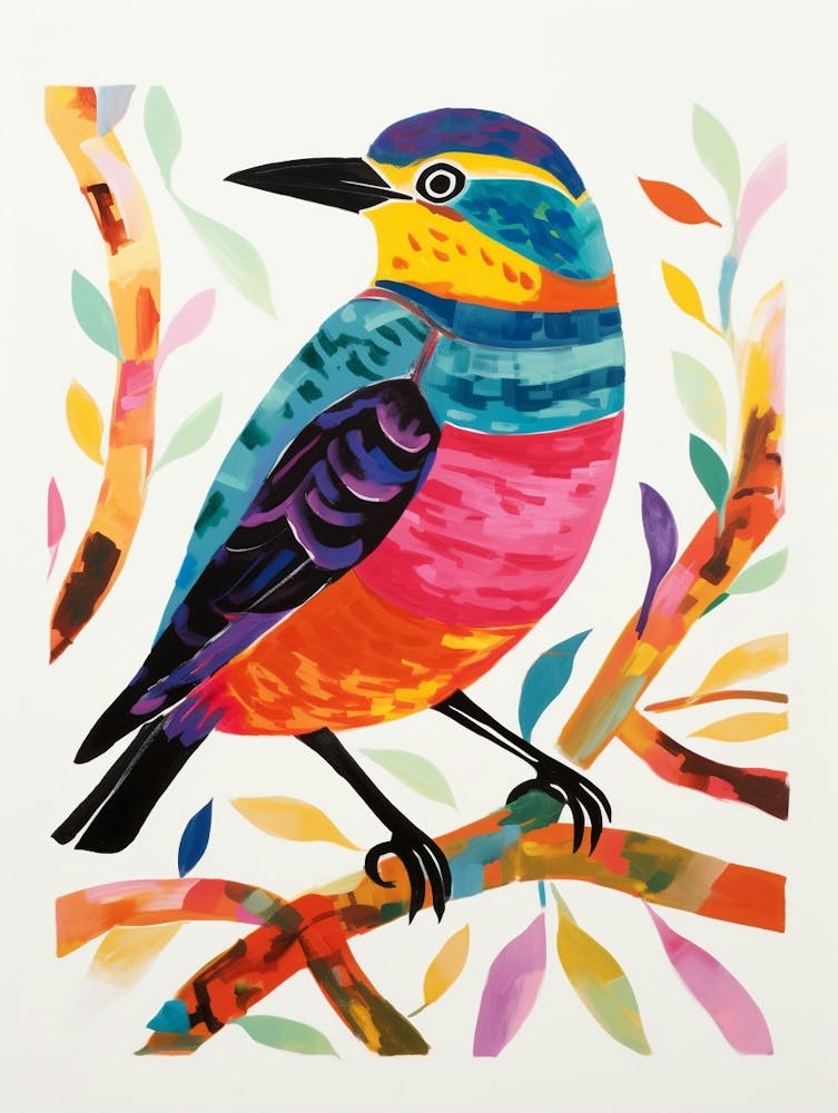 Colourful Bird Painting Dipper 2