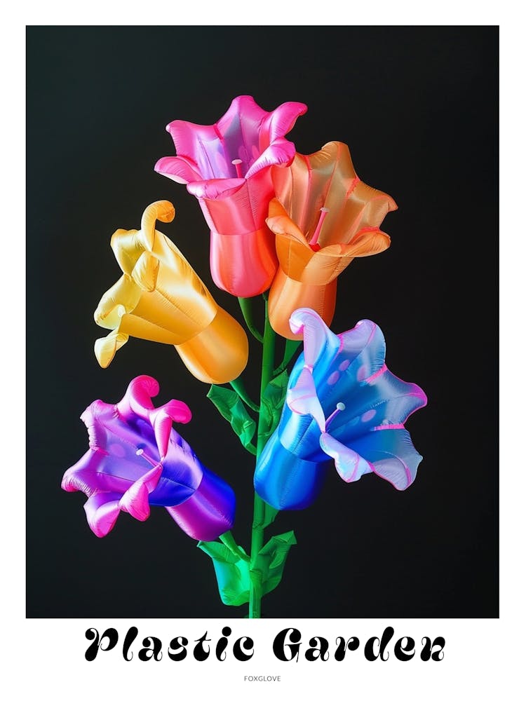 Bright Inflatable Flowers Poster Foxglove 2