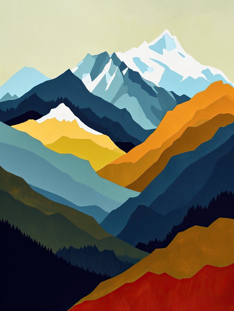 Minimalist Zen: Mountain Majesty