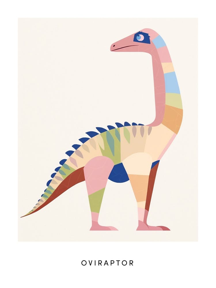 Nursery Dinosaur Art Oviraptor 4 Poster