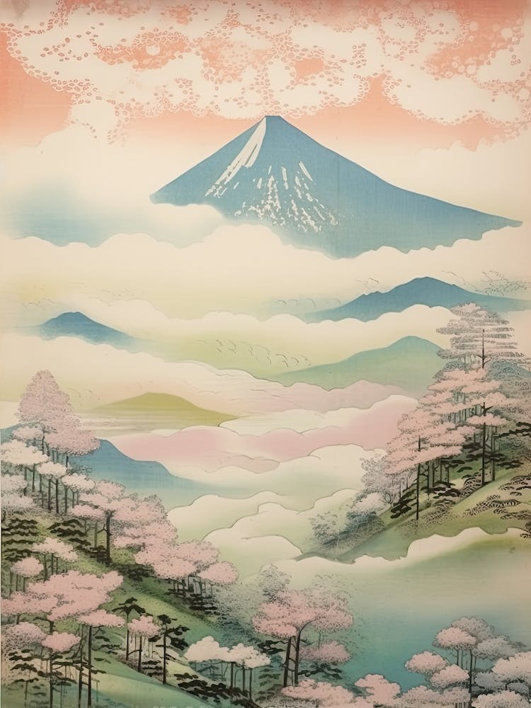 Mount Chokai In Yamagata Akita Japanese Landscape 2