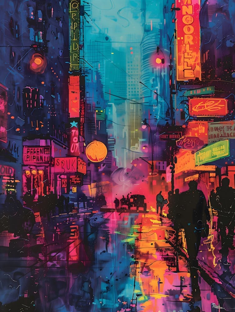 New York City, Vibrant, Bold Colors, Pop Art