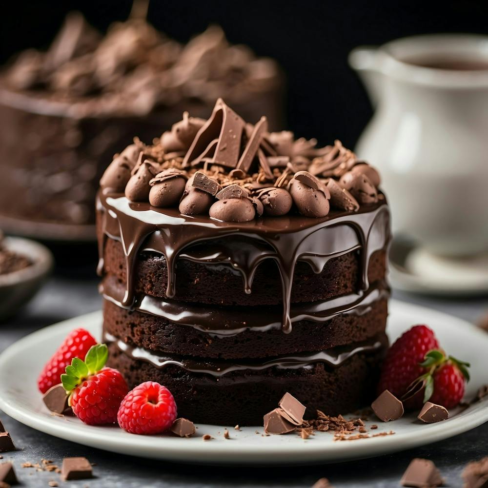 Chocolate Cake With Raspberries