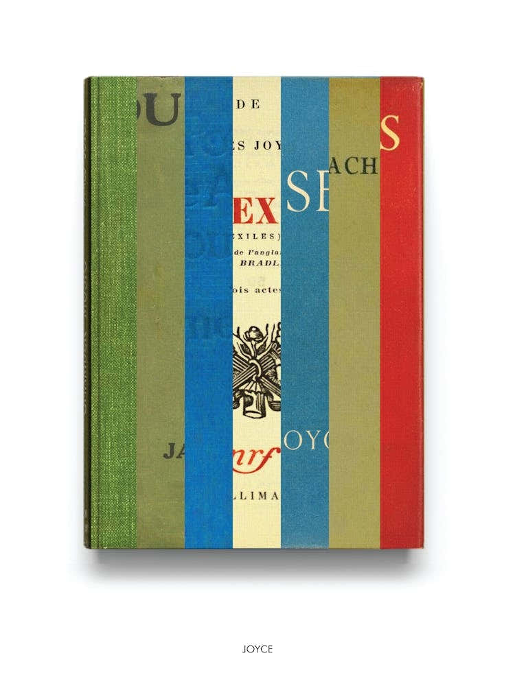 James Joyce - Book Lover Abstract Print -First Edition Covers