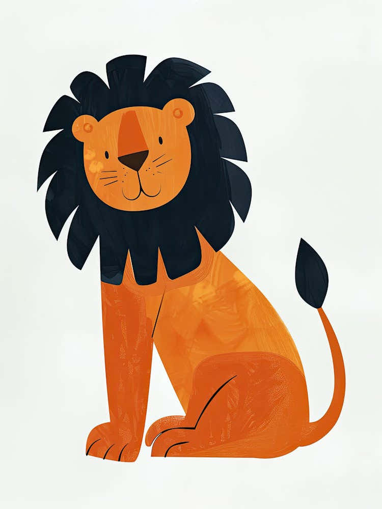 Playful Lion Cub Children Prints & Kids Posters