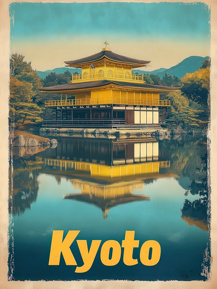 Aihrgdesign A Classic 1960s Travel Poster For Kyoto 2