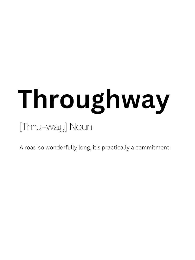 Throughway Definition Meaning
