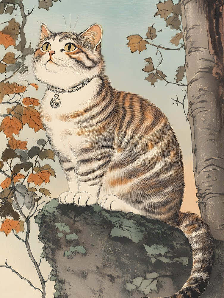 Cat In Autumn