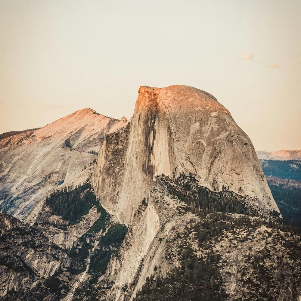 Half Dome Mountain Peak Square