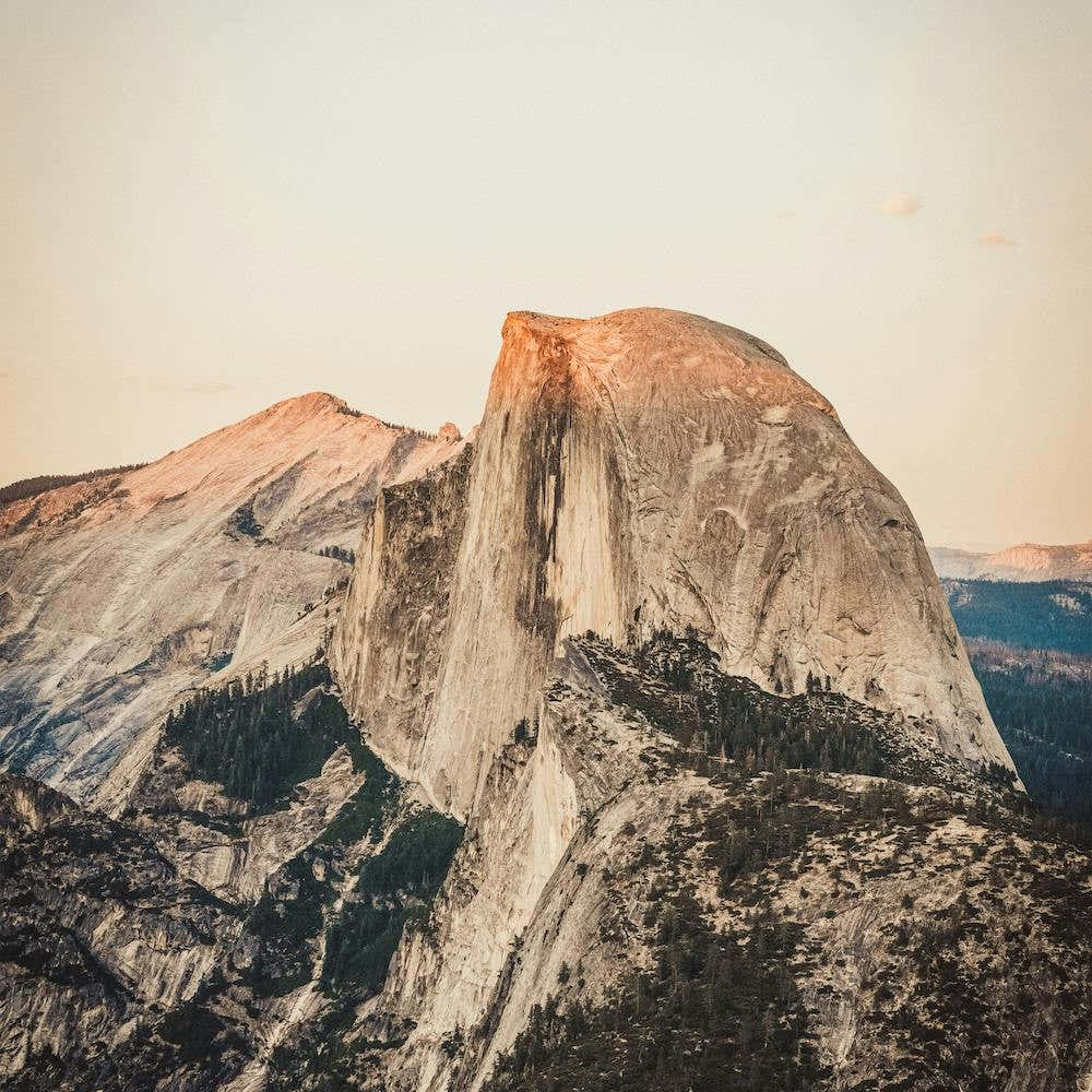 Half Dome Mountain Peak Square