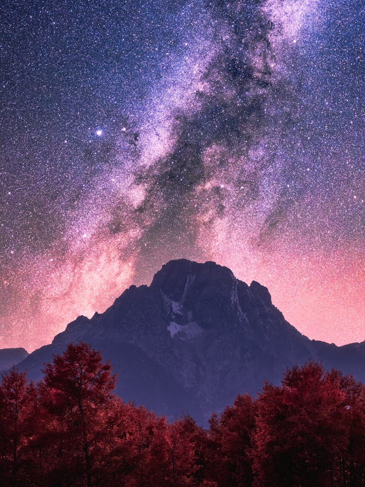 Grand Teton Nights- Galaxy Stars Glow