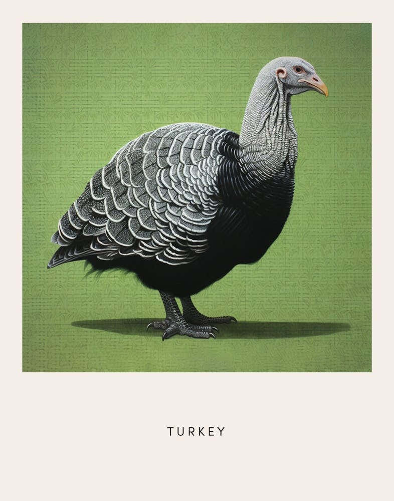 Ohara Koson Inspired Bird Painting Turkey 3 Poster