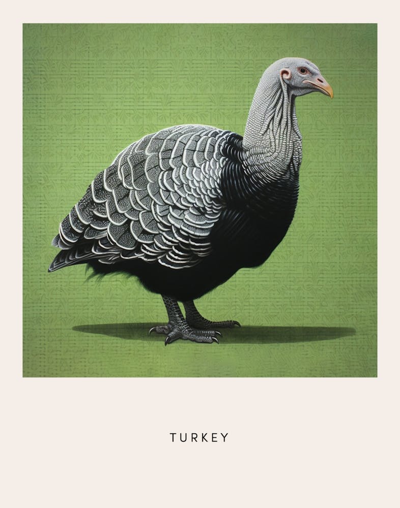 Ohara Koson Inspired Bird Painting Turkey 3 Poster