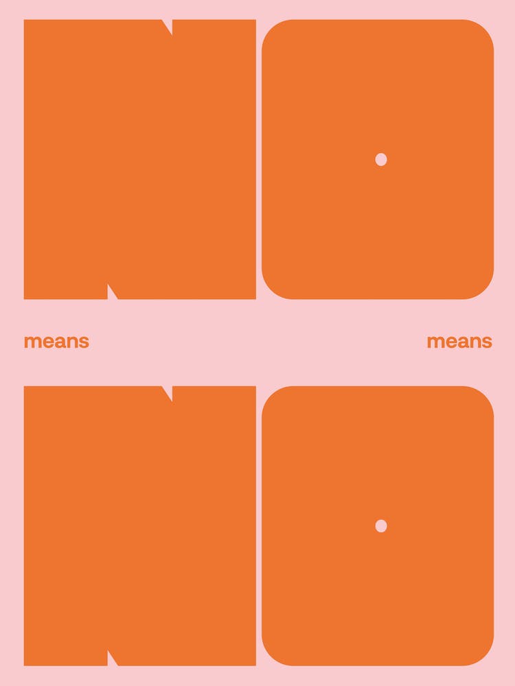 Minimal & Feminist Typography Poster »No Means No«