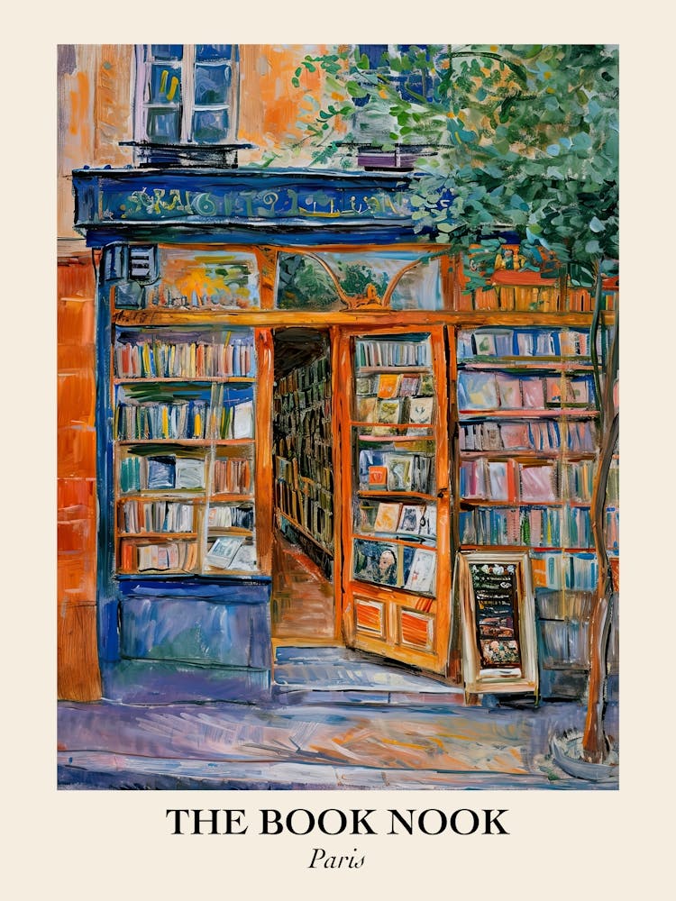 Paris Book Nook Bookshop 1 Poster
