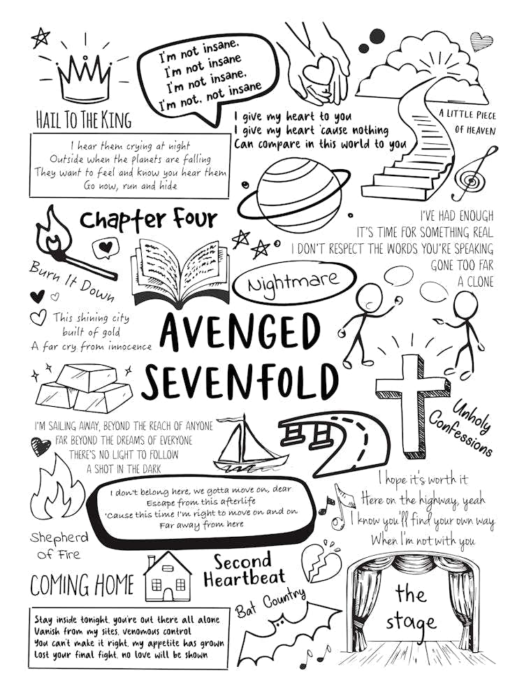 Avenged Sevenfold Doodle Lyrics