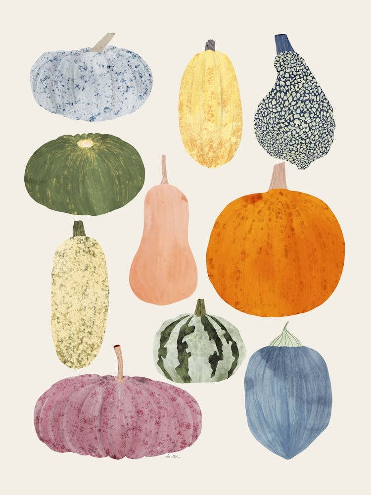 Watercolor Pumpkins 1